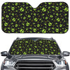 Cute Green Alien Pattern Print Car Windshield Sun Shade