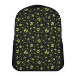 Cute Green Alien Pattern Print Casual Backpack