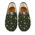 Cute Green Alien Pattern Print Casual Shoes
