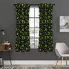 Cute Green Alien Pattern Print Curtain