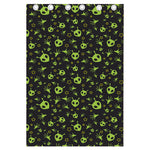 Cute Green Alien Pattern Print Curtain