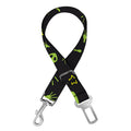 Cute Green Alien Pattern Print Dog Seat Belt