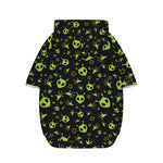 Cute Green Alien Pattern Print Dog Zip Up Hoodie