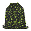 Cute Green Alien Pattern Print Drawstring Bag