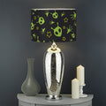 Cute Green Alien Pattern Print Drum Lamp Shade