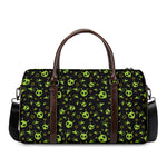 Cute Green Alien Pattern Print Duffle Bag
