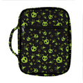 Cute Green Alien Pattern Print Front Pocket Bible Bag