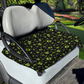 Cute Green Alien Pattern Print Golf Cart Seat Cover