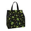 Cute Green Alien Pattern Print Insulated Lunch Tote