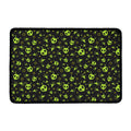 Cute Green Alien Pattern Print Kitchen Mat