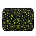 Cute Green Alien Pattern Print Laptop Sleeve