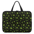 Cute Green Alien Pattern Print Laptop Sleeve With Handle