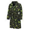 Cute Green Alien Pattern Print Men's Bathrobe