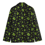 Cute Green Alien Pattern Print Men's Blazer