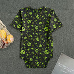 Cute Green Alien Pattern Print Men's Bodysuit