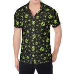 Cute Green Alien Pattern Print Men's Shirt