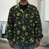 Cute Green Alien Pattern Print Men's Shirt Jacket