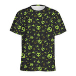 Cute Green Alien Pattern Print Men's Sports T-Shirt