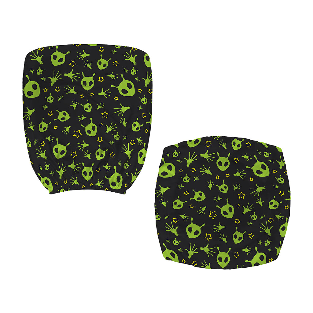 Cute Green Alien Pattern Print Office Chair Cover