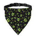 Cute Green Alien Pattern Print Over The Collar Dog Bandana