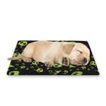 Cute Green Alien Pattern Print Pet Cooling Mat Cover