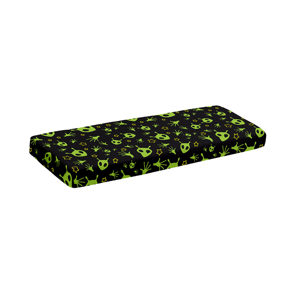 Cute Green Alien Pattern Print Piano Keyboard Cover