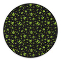 Cute Green Alien Pattern Print Round Floor Mat