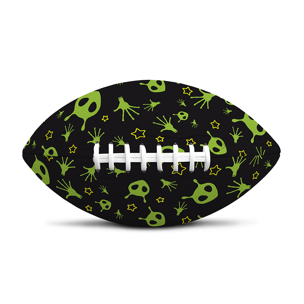 Cute Green Alien Pattern Print Rugby Ball