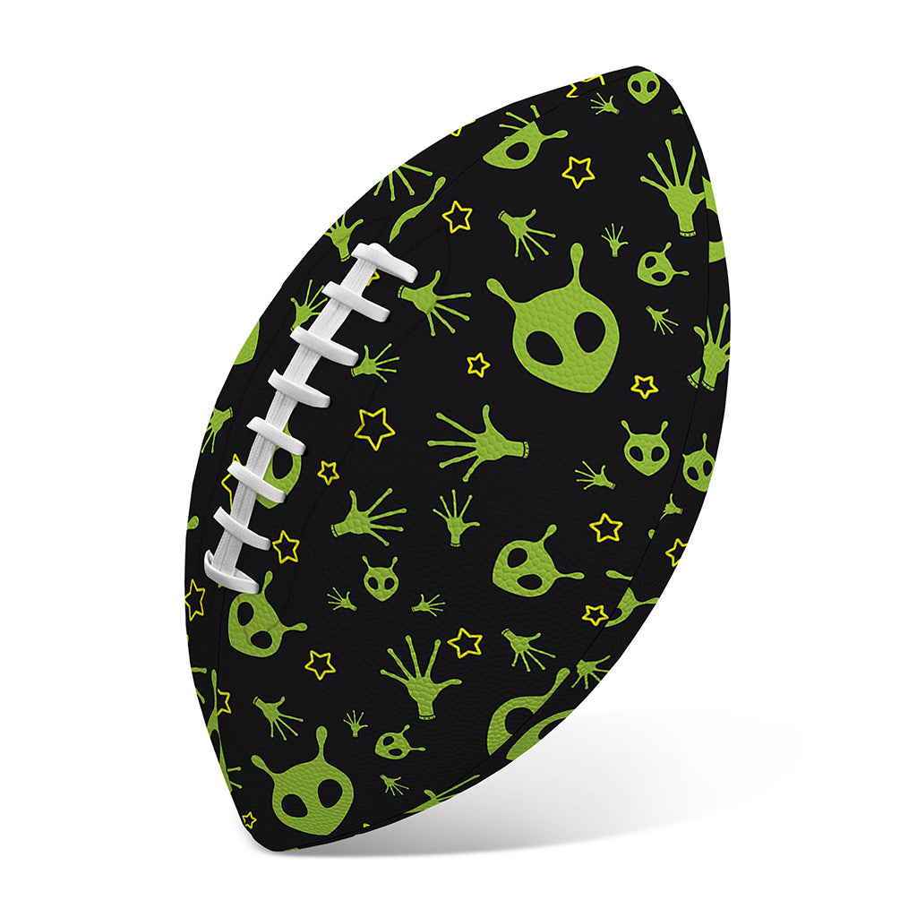 Cute Green Alien Pattern Print Rugby Ball