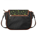 Cute Green Alien Pattern Print Saddle Bag