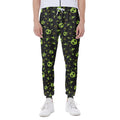 Cute Green Alien Pattern Print Joggers