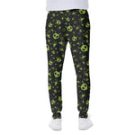 Cute Green Alien Pattern Print Scuba Joggers