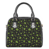 Cute Green Alien Pattern Print Shoulder Handbag