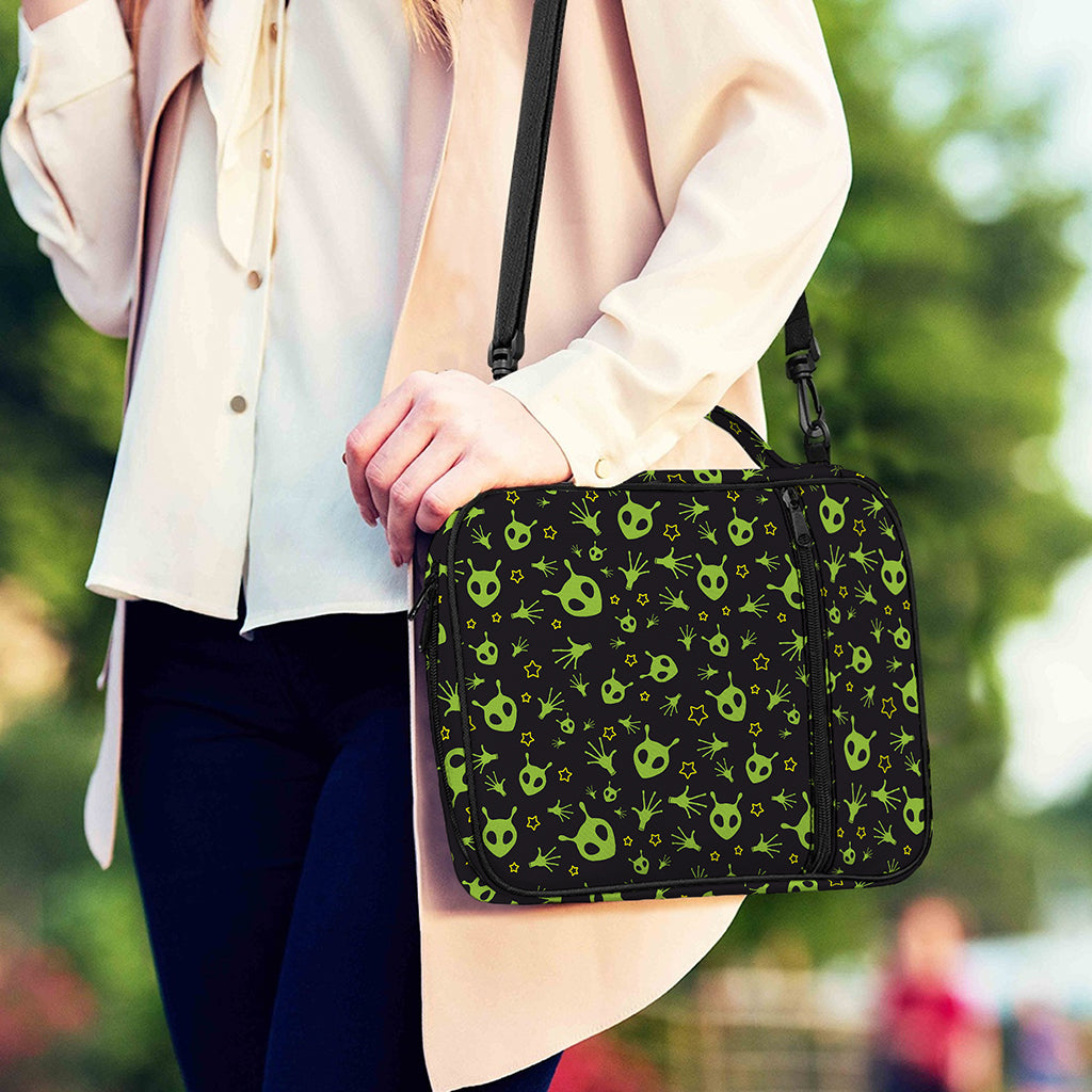 Cute Green Alien Pattern Print Shoulder Strap Bible Bag