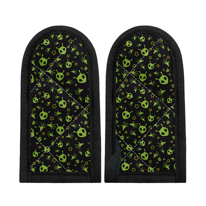 Cute Green Alien Pattern Print Skillet Handle Cover
