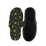 Cute Green Alien Pattern Print Slippers