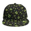 Cute Green Alien Pattern Print Snapback Cap