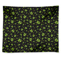 Cute Green Alien Pattern Print Tapestry