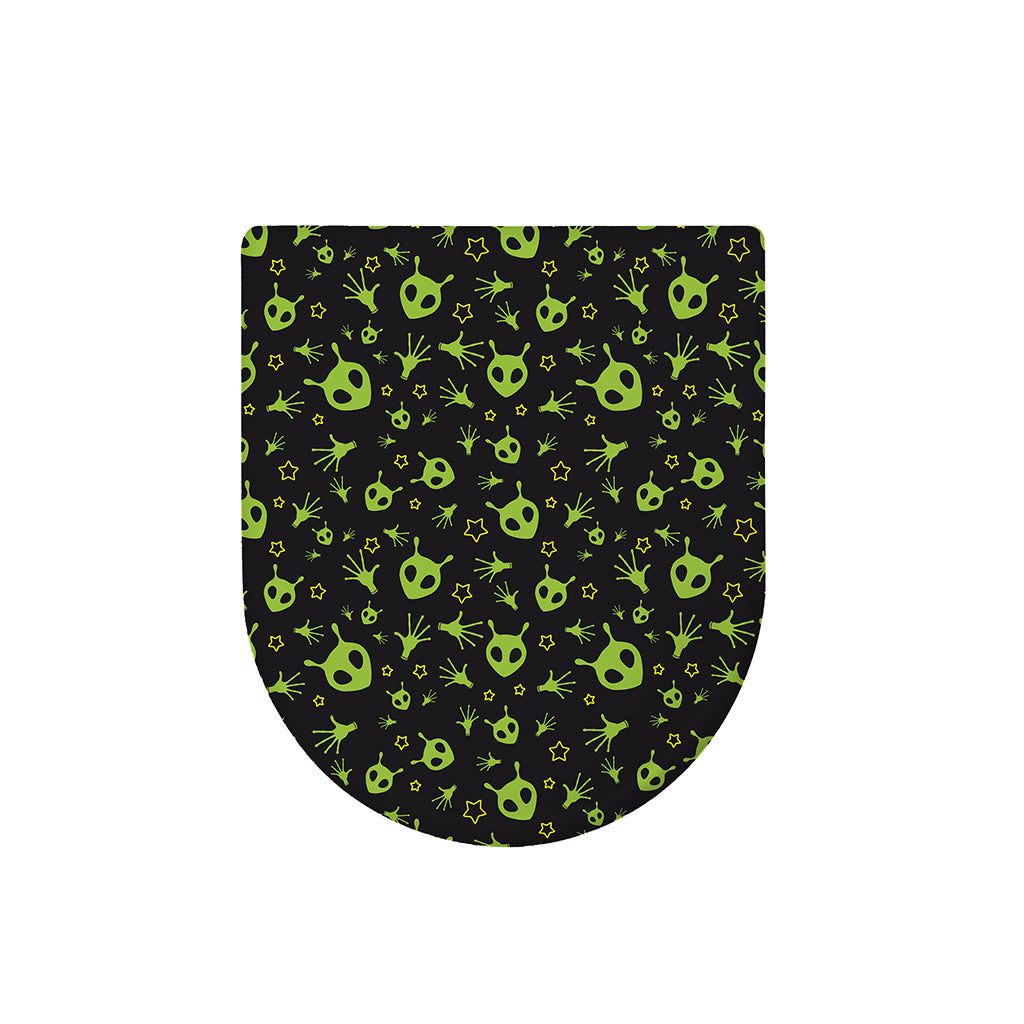 Cute Green Alien Pattern Print Toilet Lid Cover