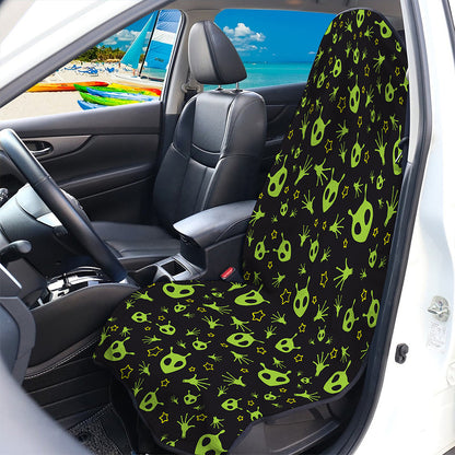 Cute Green Alien Pattern Print Waterproof Car Seat Cover