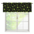 Cute Green Alien Pattern Print Window Valance