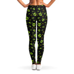 Cute Green Alien Pattern Print Women's Leggings