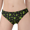 Cute Green Alien Pattern Print Women's Panties