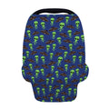 Cute Green Alien UFO Print Baby Seat Cover