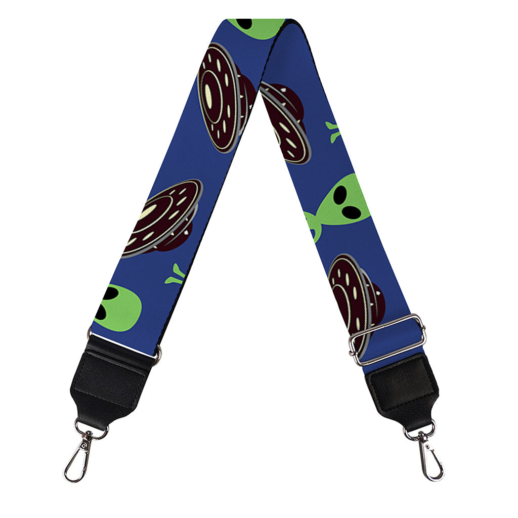 Cute Green Alien UFO Print Bag Strap