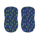 Cute Green Alien UFO Print Bar Stool Covers