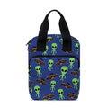Cute Green Alien UFO Print Bible Tote Bag