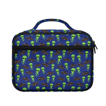 Cute Green Alien UFO Print Briefcase Bible Bag