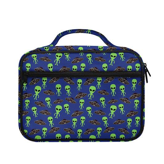 Cute Green Alien UFO Print Briefcase Bible Bag