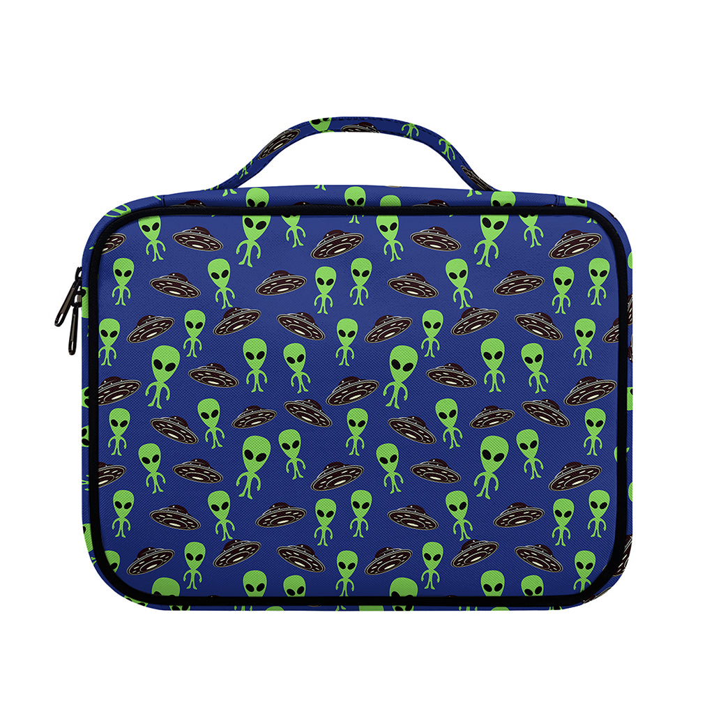 Cute Green Alien UFO Print Briefcase Bible Bag